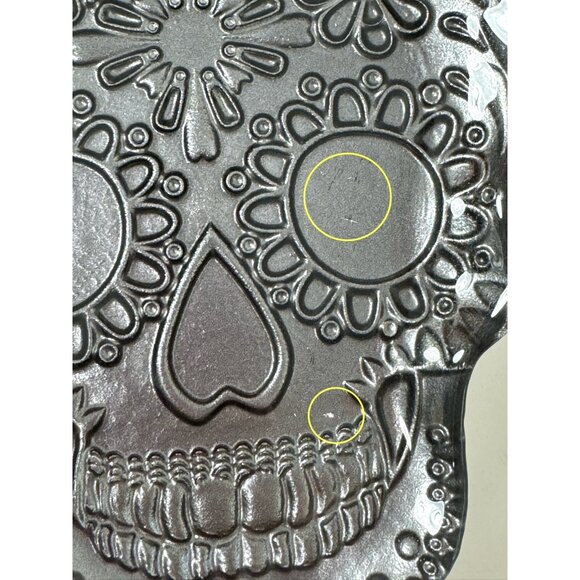 Akcam Silver~Grey Sugar Skull Turkish Glass Side Plates ~ Set of 4 - Picture 11 of 13